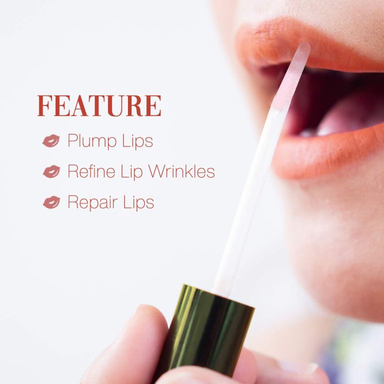 Lip Plumper Set, Natural Lip Enhancer & Lip Care Serum, Day & Night