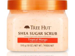 Tree Hut Shea Sugar Scrub Tropical Mango, 18oz, Ultra Hydrating and Exfoliating Scrub for Nourishing Essential Body Care