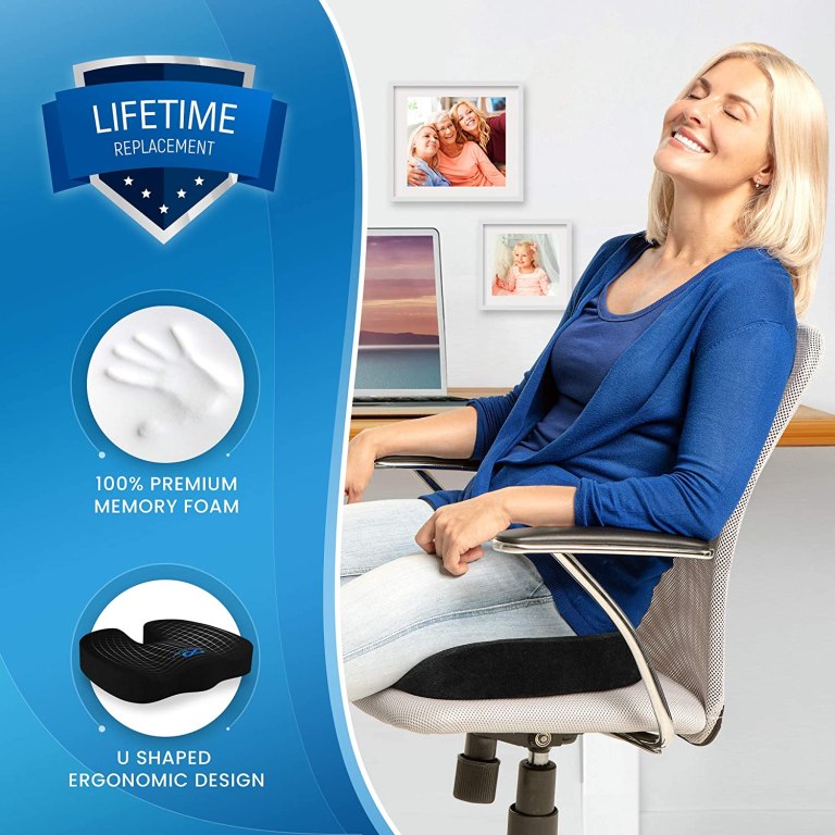 Everlasting Comfort Seat Cushion for Office Chair Tailbone Cushion