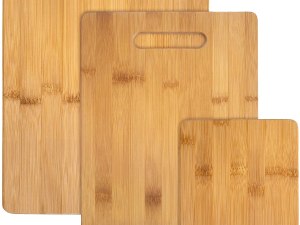 Totally Bamboo 3-Piece Bamboo Serving and Cutting Board Set: Cooking Utensils