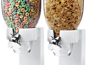 Zevro /GAT201C Indispensable Dry Food Dispenser, Dual Control, White/Chrome: Food Savers